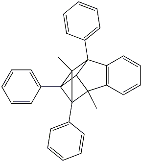 2,2a,7,7a-Tetrahydro-2,7-dimethyl-1,2a,8-triphenyl-1,2,7-metheno-1H-cyclobut[a]indene 구조식 이미지