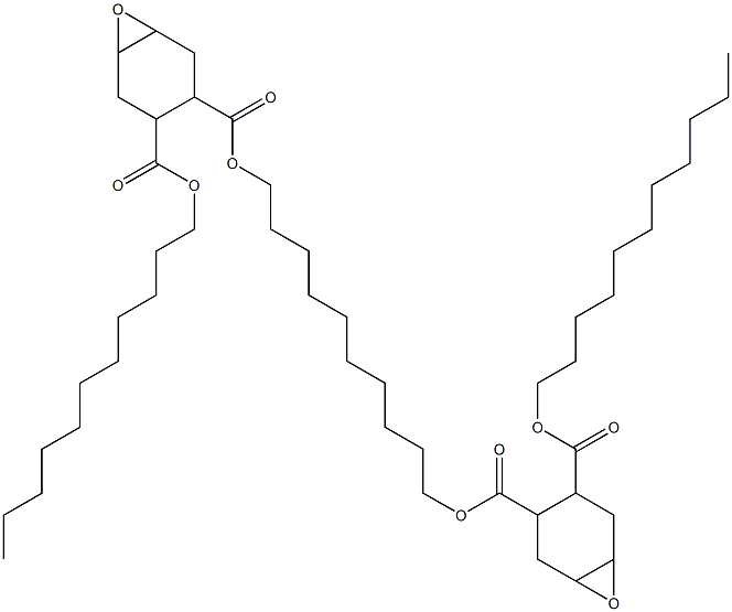 Bis[2-(undecyloxycarbonyl)-4,5-epoxy-1-cyclohexanecarboxylic acid]1,10-decanediyl ester 구조식 이미지