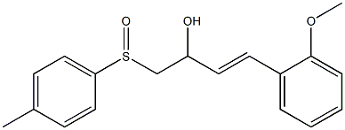 (E)-1-(p-Tolylsulfinyl)-4-(2-methoxyphenyl)-3-buten-2-ol 구조식 이미지