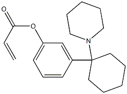 Propenoic acid 3-(1-piperidinocyclohexyl)phenyl ester Structure