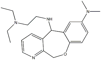 5,11-Dihydro-5-(2-diethylaminoethylamino)-7-dimethylamino[1]benzoxepino[3,4-b]pyridine 구조식 이미지