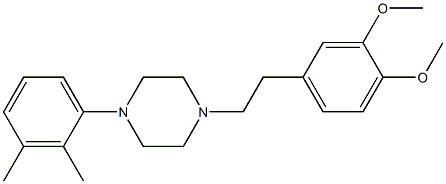 1-(3,4-Dimethoxyphenethyl)-4-(2,3-xylyl)piperazine Structure