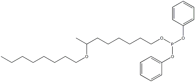 Phosphorous acid 7-(octyloxy)octyldiphenyl ester 구조식 이미지