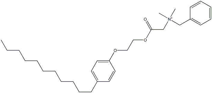 N,N-Dimethyl-N-benzyl-N-[[[2-(4-undecylphenyloxy)ethyl]oxycarbonyl]methyl]aminium Structure