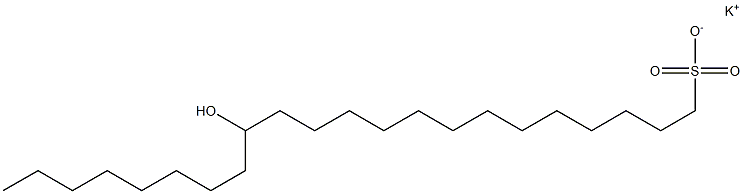 14-Hydroxydocosane-1-sulfonic acid potassium salt 구조식 이미지