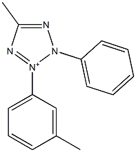 2-Phenyl-3-(m-tolyl)-5-methyl-2H-tetrazol-3-ium 구조식 이미지