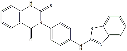 3-[4-[(Benzothiazol-2-yl)amino]phenyl]-2-thioxo-1,2-dihydroquinazolin-4(3H)-one 구조식 이미지