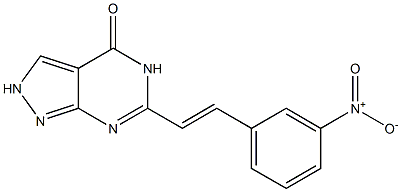 6-(m-Nitrostyryl)-2H-pyrazolo[3,4-d]pyrimidin-4(5H)-one 구조식 이미지