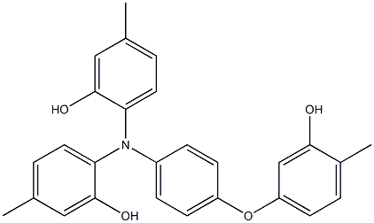 N,N-Bis(2-hydroxy-4-methylphenyl)-4-(3-hydroxy-4-methylphenoxy)benzenamine 구조식 이미지