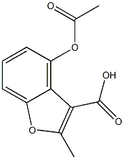 4-Acetyloxy-2-methyl-3-benzofurancarboxylic acid 구조식 이미지