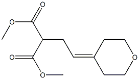 2-[2-[(Tetrahydro-2H-pyran)-4-ylidene]ethyl]malonic acid dimethyl ester Structure