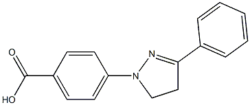 p-(3-Phenyl-2-pyrazolin-1-yl)benzoic acid 구조식 이미지