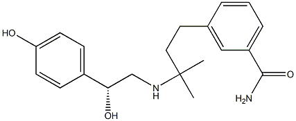 3-[3-[[(R)-2-(4-Hydroxyphenyl)-2-hydroxyethyl]amino]-3-methylbutyl]benzamide Structure