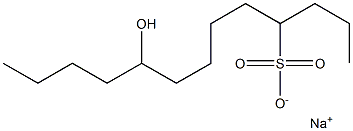 9-Hydroxytridecane-4-sulfonic acid sodium salt Structure