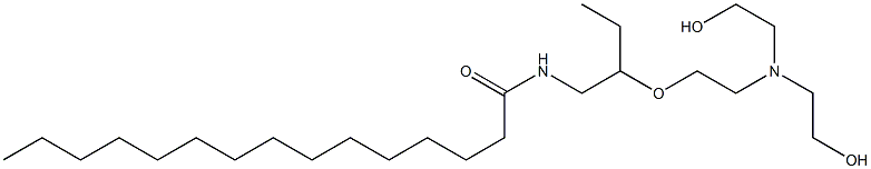 N-[2-[2-[Bis(2-hydroxyethyl)amino]ethoxy]butyl]pentadecanamide Structure