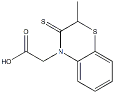 2-Methyl-2,3-dihydro-3-thioxo-4H-1,4-benzothiazine-4-acetic acid Structure