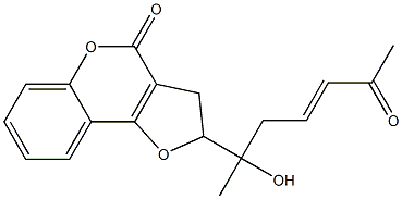 2,3-Dihydro-2-[(3E)-1-methyl-1-hydroxy-5-oxo-3-hexenyl]-4H-furo[3,2-c][1]benzopyran-4-one Structure