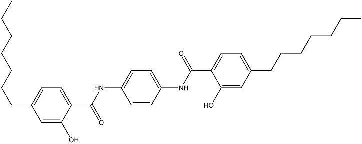 N,N'-Bis(4-heptylsalicyloyl)-p-phenylenediamine 구조식 이미지