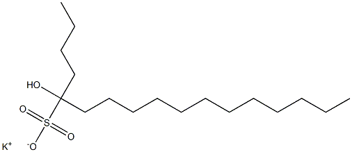 5-Hydroxyheptadecane-5-sulfonic acid potassium salt 구조식 이미지