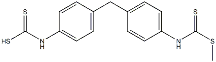 [Methylenebis(4,1-phenylene)]bis(imino)bis(dithioformic acid methyl) ester Structure