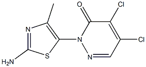 4,5-Dichloro-2-(2-amino-4-methylthiazol-5-yl)pyridazin-3(2H)-one Structure