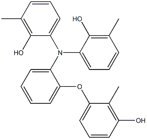 N,N-Bis(2-hydroxy-3-methylphenyl)-2-(3-hydroxy-2-methylphenoxy)benzenamine 구조식 이미지