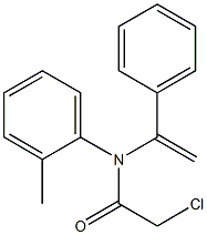 N-[1-(Phenyl)vinyl]-N-(2-methylphenyl)-2-chloroacetamide 구조식 이미지