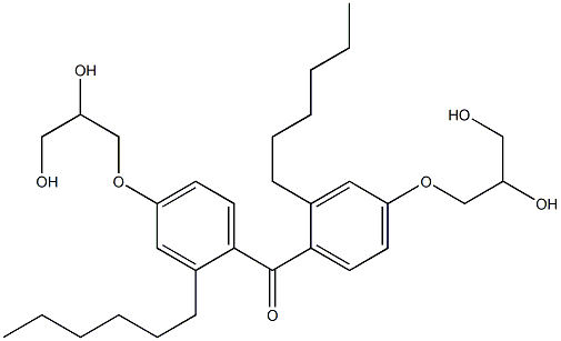 Hexyl[4-(2,3-dihydroxypropoxy)phenyl] ketone Structure