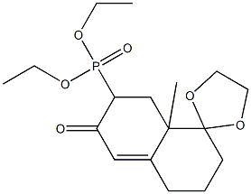 [[1,2,3,4,6,7,8,8a-Octahydro-8a-methyl-6-oxospiro[naphthalene-1,2'-[1,3]dioxolan]]-7-yl]phosphonic acid diethyl ester Structure