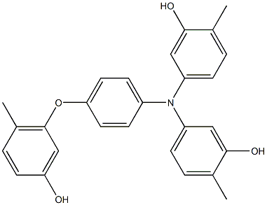 N,N-Bis(3-hydroxy-4-methylphenyl)-4-(3-hydroxy-6-methylphenoxy)benzenamine Structure