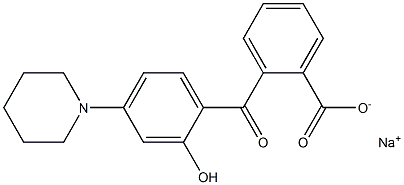 2-(2-Hydroxy-4-piperidinobenzoyl)benzoic acid sodium salt Structure