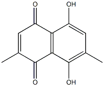 5,8-Dihydroxy-2,7-dimethyl-1,4-naphthoquinone 구조식 이미지