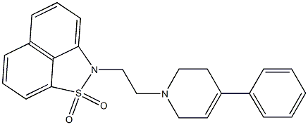 2-[2-[(1,2,3,6-Tetrahydro-4-phenylpyridin)-1-yl]ethyl]-2H-naphth[1,8-cd]isothiazole 1,1-dioxide 구조식 이미지