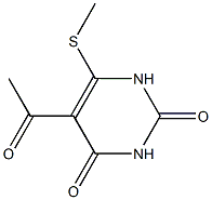 5-Acetyl-6-(methylthio)pyrimidine-2,4(1H,3H)-dione 구조식 이미지