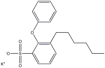 3-Hexyl-2-phenoxybenzenesulfonic acid potassium salt 구조식 이미지