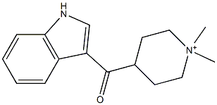4-(1H-Indol-3-ylcarbonyl)-1,1-dimethylpiperidinium 구조식 이미지