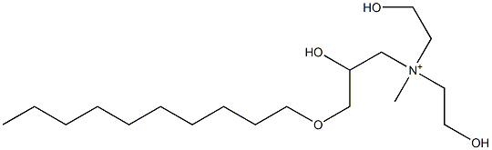 3-(Decyloxy)-2-hydroxy-N,N-bis(2-hydroxyethyl)-N-methyl-1-propanaminium 구조식 이미지