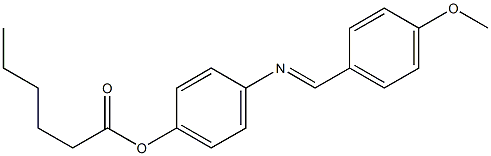 4'-(4-Methoxybenzylidenamino)phenol caproic acid ester 구조식 이미지