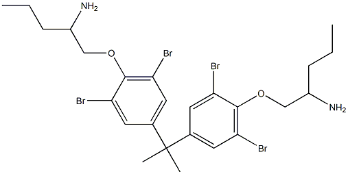 2,2-Bis[3,5-dibromo-4-(2-aminopentyloxy)phenyl]propane 구조식 이미지