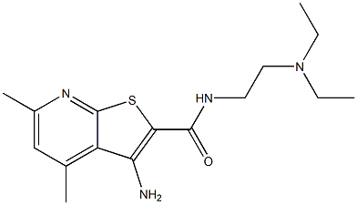 3-Amino-N-[2-(diethylamino)ethyl]-4,6-dimethylthieno[2,3-b]pyridine-2-carboxamide Structure