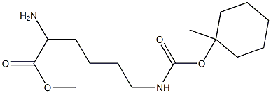N-(5-Amino-5-methoxycarbonylpentyl)carbamic acid 1-methylcyclohexyl ester Structure