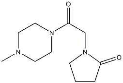 1-Methyl-4-[(2-oxo-1-pyrrolidinyl)acetyl]piperazine 구조식 이미지