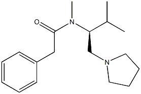 2-(Phenyl)-N-methyl-N-[(S)-2-methyl-1-(1-pyrrolidinylmethyl)propyl]acetamide 구조식 이미지