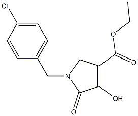1-(4-Chlorobenzyl)-2,5-dihydro-4-hydroxy-5-oxo-1H-pyrrole-3-carboxylic acid ethyl ester Structure