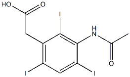 [3-(Acetylamino)-2,4,6-triiodophenyl]acetic acid 구조식 이미지