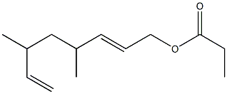 Propionic acid 4,6-dimethyl-2,7-octadienyl ester Structure