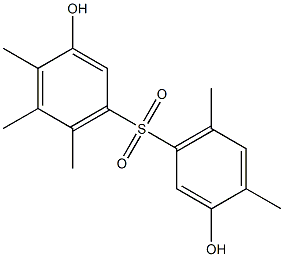 3,3'-Dihydroxy-4,4',5,6,6'-pentamethyl[sulfonylbisbenzene] Structure