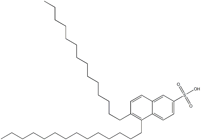 5,6-Ditetradecyl-2-naphthalenesulfonic acid Structure