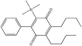 2,3-Dibutyl-5-phenyl-6-(trimethylsilyl)-2,5-cyclohexadiene-1,4-dione Structure