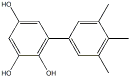 6-(3,4,5-Trimethylphenyl)benzene-1,2,4-triol Structure